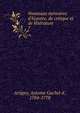 Nouveaux m?moires d'histoire, de critique et de litt?rature, Artigny, Antoine Gachet d', 1704-1778 