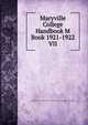 Maryville College Handbook M Book 1921-1922. VII, Young Men's and Young Women's Christian Associations of Maryville College 