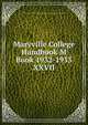 Maryville College Handbook M Book 1932-1933. XXVII, Young Men's and Young Women's Christian Associations of Maryville College 