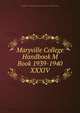 Maryville College Handbook M Book 1939-1940. XXXIV, Young Men's and Young Women's Christian Associations of Maryville College 