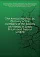 The Annual monitor.. Or, Obituary of the members of the Society of Friends in Great Britain and Ireland, Alexander, William, 1768-1841, ed,Backhouse, Sarah, 1803-1877, ed,Tuke, Samuel, 1784-1857, ed. cn,Seebohm, Benjamin, 1798-1871, ed,Seebohm, Esther Wheeler, 1798-1864, ed,Sewell, Joseph Stickney, 1819-1900, ed,Newby, John, 1806-1877, ed,Robinson, Will 