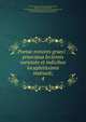 Poetae minores graeci : praecipua lectionis varietate et indicibus locupletissimis instruxit;, Gaisford, Thomas, 1779-1855,Alcaeus,Archilochus,Bion, of Phlossa near Smyrna,Callinus, of Ephesus,Empedocles,Euenus Parius,Hesiod,Linus,Minnermus,Moschus, of Syracuse,Naumachius,Panyasis,Parmenides,Phocylides, fl. 544-541 B.C,Pythagoras,Rhianus Benae 