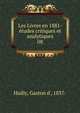 Les Livres en 1881- tudes critiques et analytiques. 08, Hailly, Gaston d', 1837- 