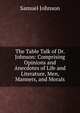 The Table Talk of Dr. Johnson: Comprising Opinions and Anecdotes of Life and Literature, Men, Manners, and Morals, Johnson Samuel 
