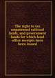 The right to tax unpatented railroad lands, and government lands for which land office receipts have been issued, 