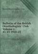 Bulletin of the British Ornithologists' Club Volume v. 41-43 1920-23, British Ornithologists' Club 