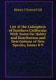 List of the Coleoptera of Southern California: With Notes On Habits and Distribution and Descriptions of New Species, Issues 8-9, Henry Clinton Fall 