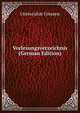 Vorlesungsverzeichnis (German Edition), Universitat Giessen 
