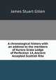 A chronological history with an address to the members of Aurora Grata Lodge of Perfection 14, Ancient Accepted Scottish Rite, James Stuart Gillen 