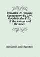Remarks On 'mosiac Cosmogony' By C.W. Goodwin the Fifth of the 'essays and Reviews'., Benjamin Wills Newton 