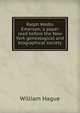 Ralph Wadlo Emerson; a paper read before the New York genealogical and biographical society, William Hague 
