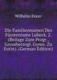 Die Familiennamen Des Furstentums Lubeck. 2. (Beilage Zum Progr., Grossherzogl. Gymn. Zu Eutin). (German Edition), Wilhelm Knorr 