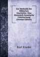 Zur Methodik Der Biblischen Geschichte: Eine Historisch-Genetische Untersuchung (German Edition), Karl Knoke 