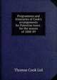 Programmes and itineraries of Cook's arrangements for Palestine tours . for the season of 1888-89, Thomas Cook Ltd 
