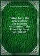 What have the Greeks done for modern civilisation? The Lowell lectures of 1908-09, Mahaffy, John Pentland, Sir, 1839-1919 
