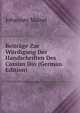 Beitrage Zur Wurdigung Der Handschriften Des Cassius Dio (German Edition), Johannes Maisel 