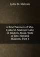 A Brief Memoir of Mrs. Lydia M. Malcom: Late of Boston, Mass. Wife of Rev. Howard Malcom, Part 4, Lydia M. Malcom 