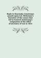 Reply to Kosciusko Armstong's assault upon Col. McKenney's Narrative of the causes that led to General Armstrong's resignation of the office of secreatry of war in 1814, 
