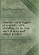 Correlation of degree of maturity with standings in certain mental tests and school grades, Philip Thomas McNally 