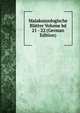 Malakozoologische Blatter Volume bd 21 - 22 (German Edition), 