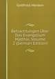 Betrachtungen Uber Das Evangelium Matthai, Volume 2 (German Edition), Gottfried Menken 