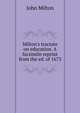 Milton's tractate on education. A facsimile reprint from the ed. of 1673, Milton John 