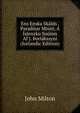 Ens Enska Skalds . Paradisar Missir, A Islenzku Snuinn Af J. ?orlakssyni (Icelandic Edition), Milton John 