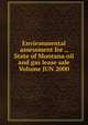 Environmental assessment for ., State of Montana oil and gas lease sale Volume JUN 2000, 