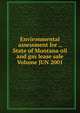 Environmental assessment for ., State of Montana oil and gas lease sale Volume JUN 2001, 