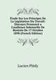 ?tude Sur Les Principes De La L?gislation Du Travail: Discours Prononc? a L'audience Solennelle De Rentr?e De 17 Octobre 1898 (French Edition), Lucien Pledy 