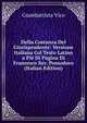 Della Costanza Del Giurisprudente: Versione Italiana Col Testo Latino a Pie Di Pagina Di Francesco Sav. Pomodoro (Italian Edition), Giambattista Vico 