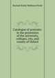 Catalogue of portraits: in the possession of the university, colleges, city, and county of Oxford, Rachael Emily Malleson Poole 