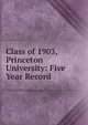 Class of 1903, Princeton University: Five Year Record, 
