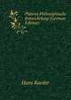 Platons Philosophische Entwickelung (German Edition), Hans Raeder 