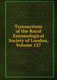 Transactions of the Royal Entomological Society of London, Volume 127, 