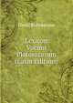 Lexicon Vocum Platonicarum (Latin Edition), David Ruhnkenius 
