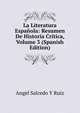 La Literatura Espanola: Resumen De Historia Critica, Volume 3 (Spanish Edition), Angel Salcedo Y Ruiz 