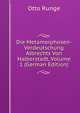 Die Metamorphosen-Verdeutschung Albrechts Von Halberstadt, Volume 1 (German Edition), Otto Runge 