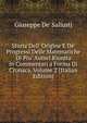 Storia Dell' Origine E De' Progressi Delle Matematiche Di Piu' Autori Riunita in Commentarj a Forma Di Cronaca, Volume 2 (Italian Edition), Giuseppe De' Sallustj 