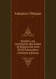 Studien zur Geschichte der Juden in Belgien bis zum XVIII Jahrundert (German Edition), Salomon Ullmann 
