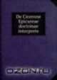 De Cicerone Epicureae doctrinae interprete, Karl Hartfelder 