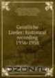 Geistliche Lieder: historical recording 1956-1958, Fritz Wunderlich 