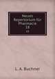 Neues Repertorium fr Pharmacie. 18, L. A. Buchner 
