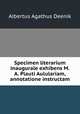 Specimen literarium inaugurale exhibens M. A. Plauti Aululariam, annotatione instructam, Albertus Agathus Deenik 