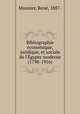 Bibliographie economique, juridique, et sociale de l