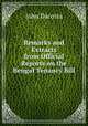 Remarks and Extracts from Official Reports on the Bengal Tenancy Bill, John Dacosta 