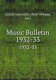 Music Bulletin. 1932-33, Loyola University (New Orleans, La.) 