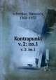 Kontrapunkt. v. 2: iss.1, Heinrich Schenker 