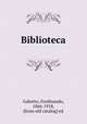 Biblioteca, Gabotto, Ferdinando, 1866-1918, [from old catalog] ed 