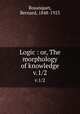 Logic : or, The morphology of knowledge. v.1/2, Bosanquet, Bernard, 1848-1923 